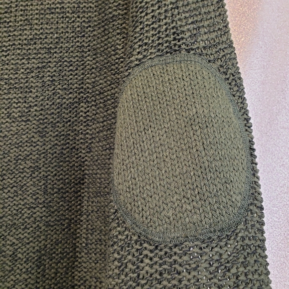 RDI Open Knit Sweater Green Medium Elbow patches - Picture 7 of 8